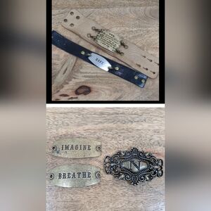 Set Of Genuine Leather Cuffs By Lenny And Eva